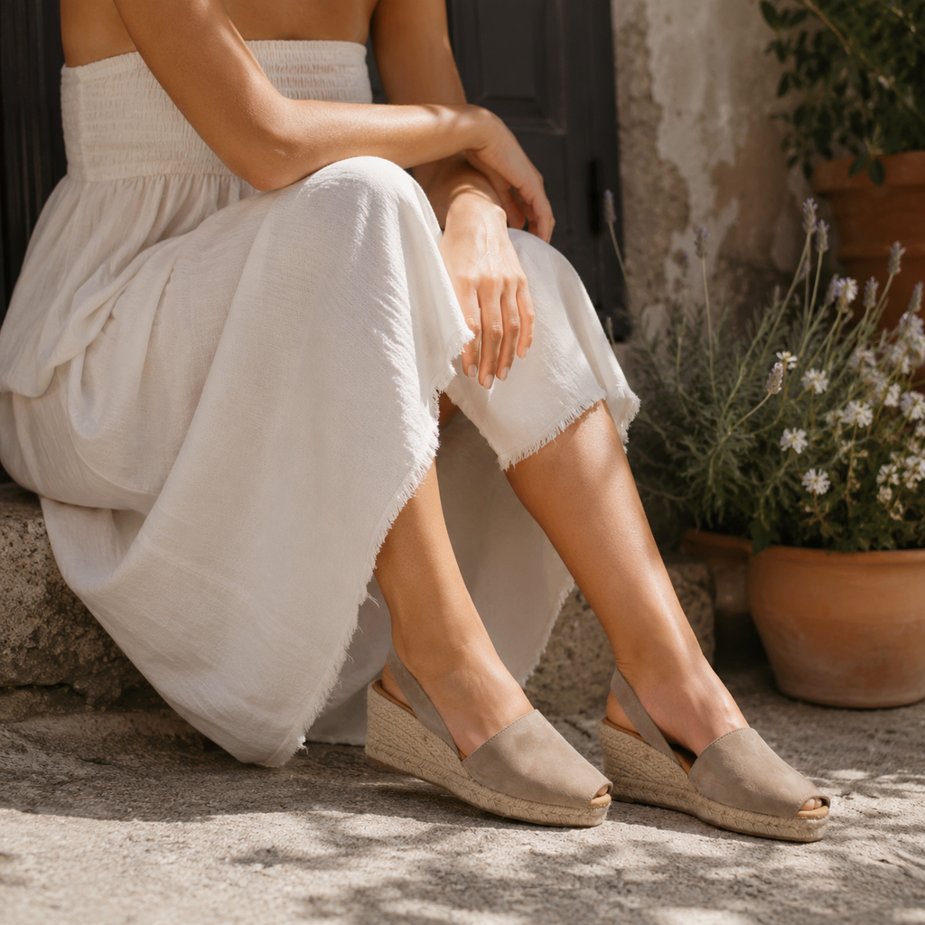 Emma Shoes 23743-5C – minorchine in pelle con zeppa 5 corde - taupe - scarpe di qualità venduta a Milano da Pli-Pla