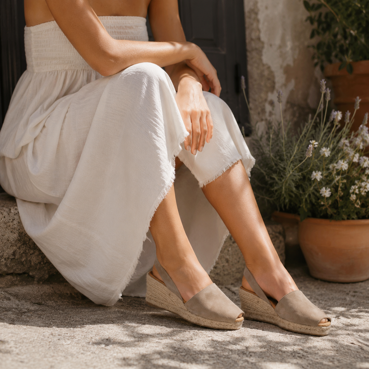 Emma Shoes 23743-5C – minorchine in pelle con zeppa 5 corde - taupe - scarpe di qualità venduta a Milano da Pli-Pla