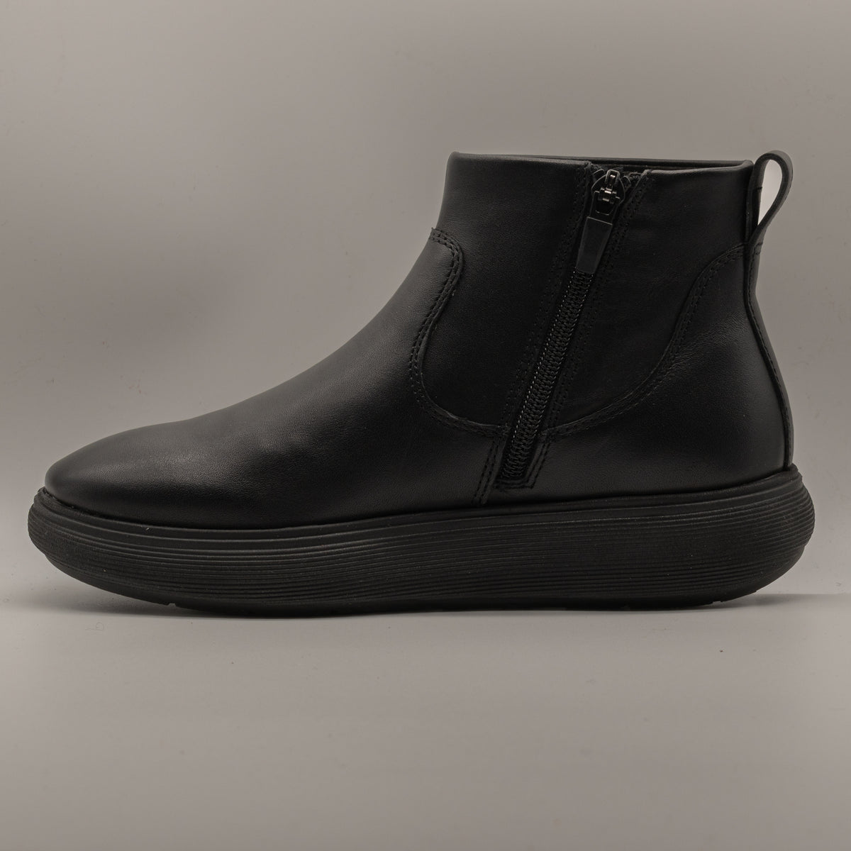FitFlop iQ-ComFF Leather Zip Ankle Boots – Stivaletti donna in pelle - nero - scarpe di qualità venduta a Milano da Pli-Pla
