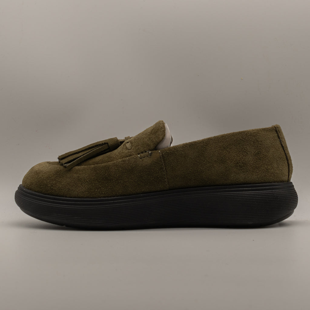FitFlop iQ-ComFF Suede Tassel Loafers – Mocassini donna in camoscio - verde oliva - scarpe di qualità venduta a Milano da Pli-Pla