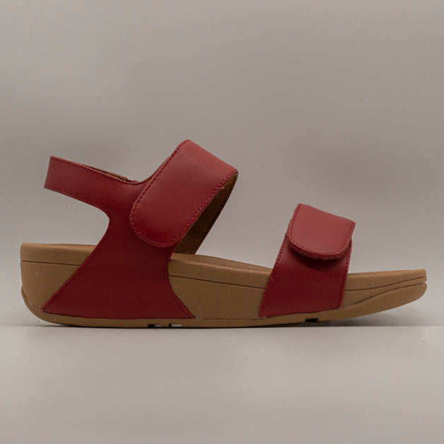 FitFlop Lulu Adjustable Leather – sandali in pelle regolabili - Burnt Cherry - scarpe di qualità venduta a Milano da Pli-Pla