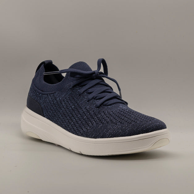 FitFlop Super-Q – sneakers slip-on in maglia con tecnologia iQushion™ - blu - scarpe di qualità venduta a Milano da Pli-Pla