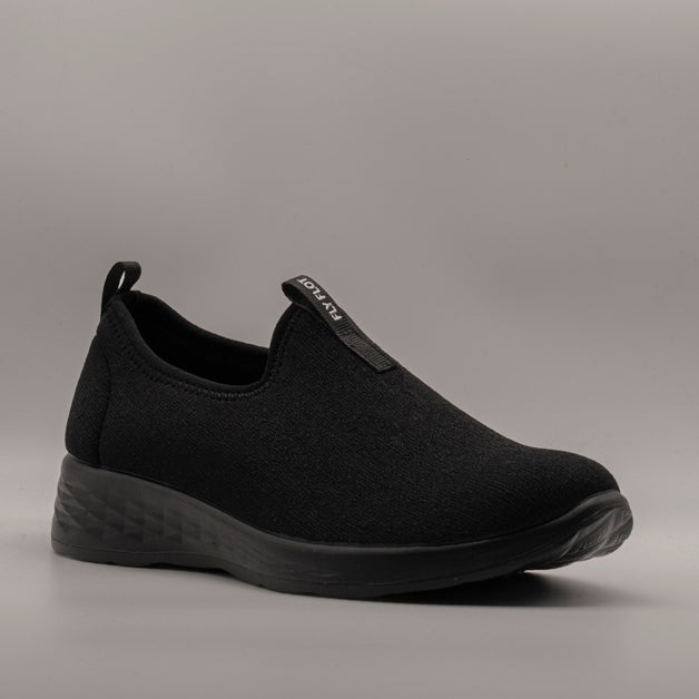 Fly-Flot 67 T12 3X Slip-On Donna in Tessuto Elastico Nero - scarpe di qualità venduta a Milano da Pli-Pla
