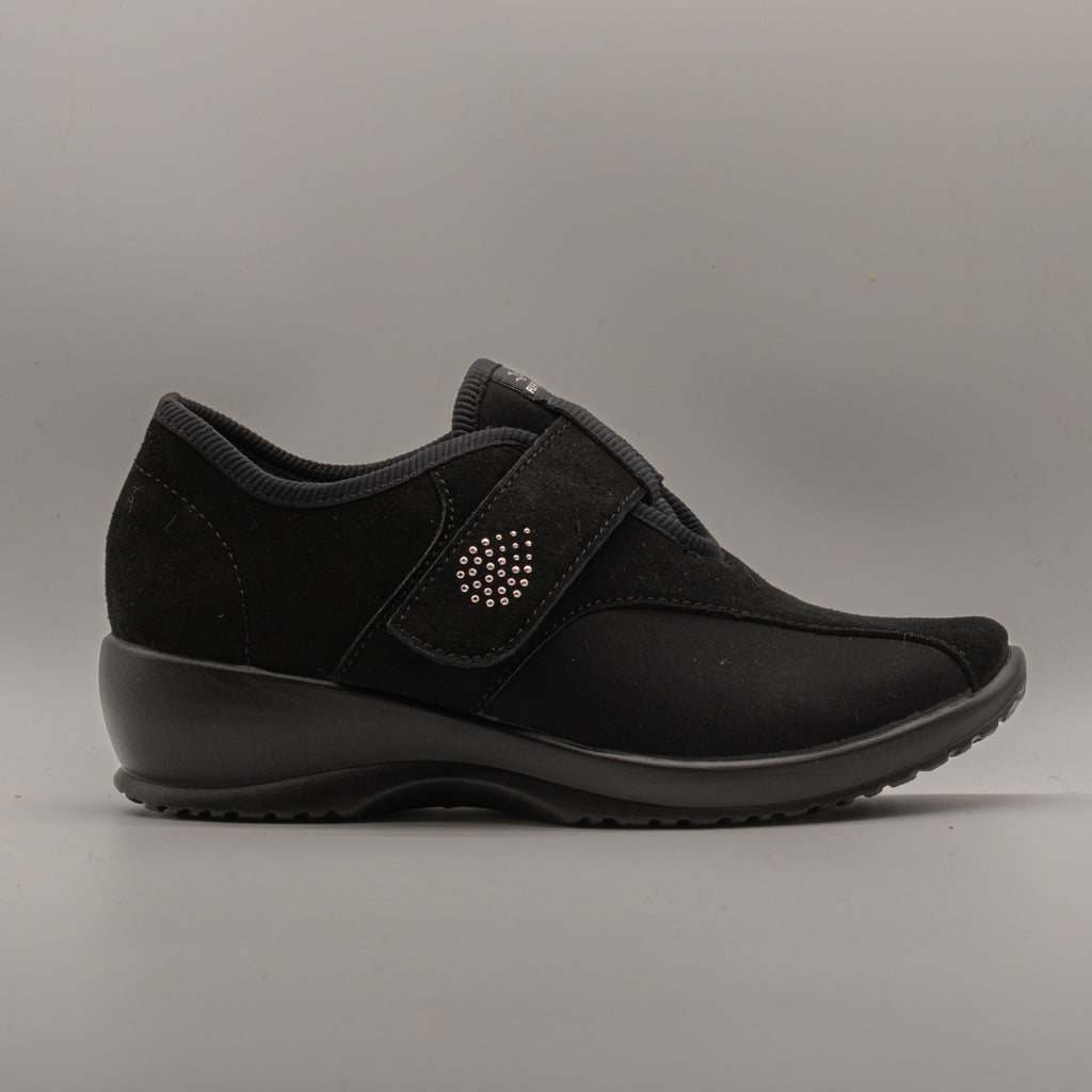 Fly-Flot 17 T10 EX – Scarpe donna elastiche con velcro - nero - scarpe di qualità venduta a Milano da Pli-Pla
