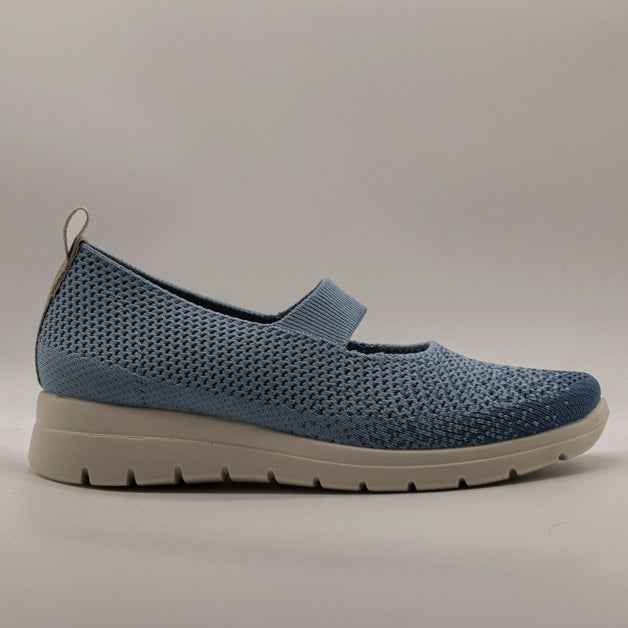 Fly-Flot 27 219 W8 – Scarpa donna comfort con fascia elastica e memory azzurro