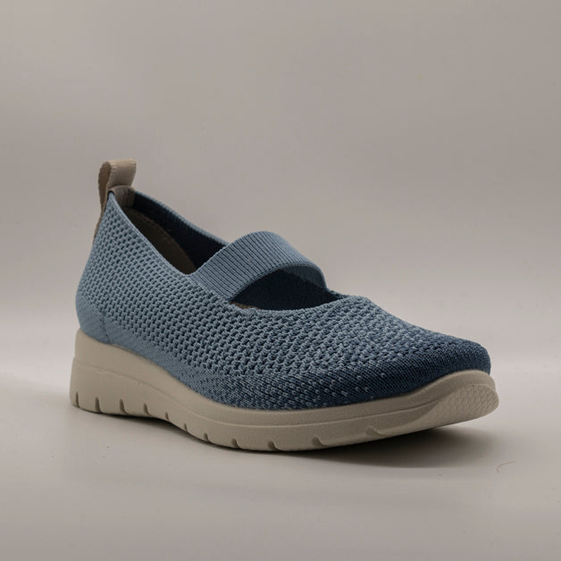 Fly-Flot 27 219 W8 – Scarpa donna comfort con fascia elastica e memory azzurro