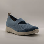 Fly-Flot 27 219 W8 – Scarpa donna comfort con fascia elastica e memory azzurro