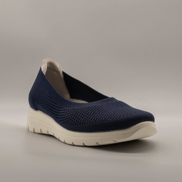 Fly-Flot 27 B39 KQ – Ballerina donna comfort in rete elastica con memory blu scuro - scarpe di qualità venduta a Milano da Pli-Pla