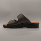 Fly-Flot 62 021 ZE – ciabatte uomo con doppio velcro e comfort anatomico - testa di moro - scarpe di qualità venduta a Milano da Pli-Pla
