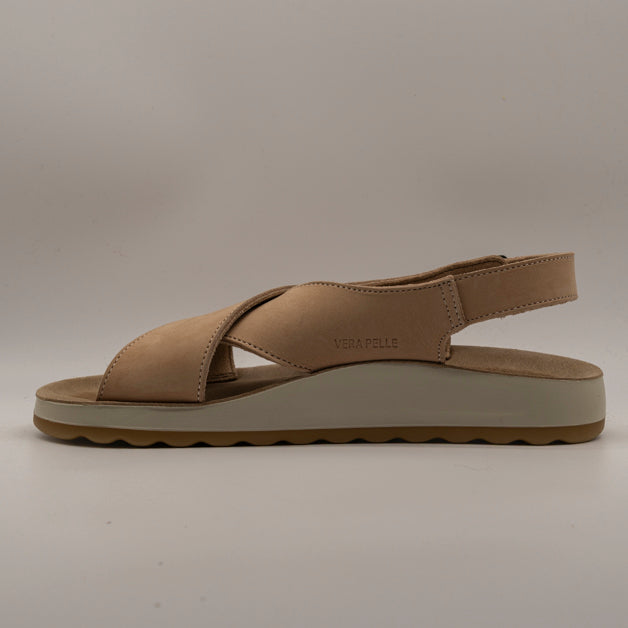 Fly Flot 77 G69 QC – sandalo in pelle anatomico con tecnologia comfort - beige - scarpe di qualità venduta a Milano da Pli-Pla