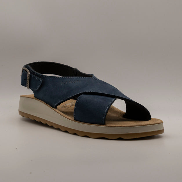 Fly Flot 77 G69 QC – sandalo in pelle anatomico con tecnologia comfort - blu - scarpe di qualità venduta a Milano da Pli-Pla