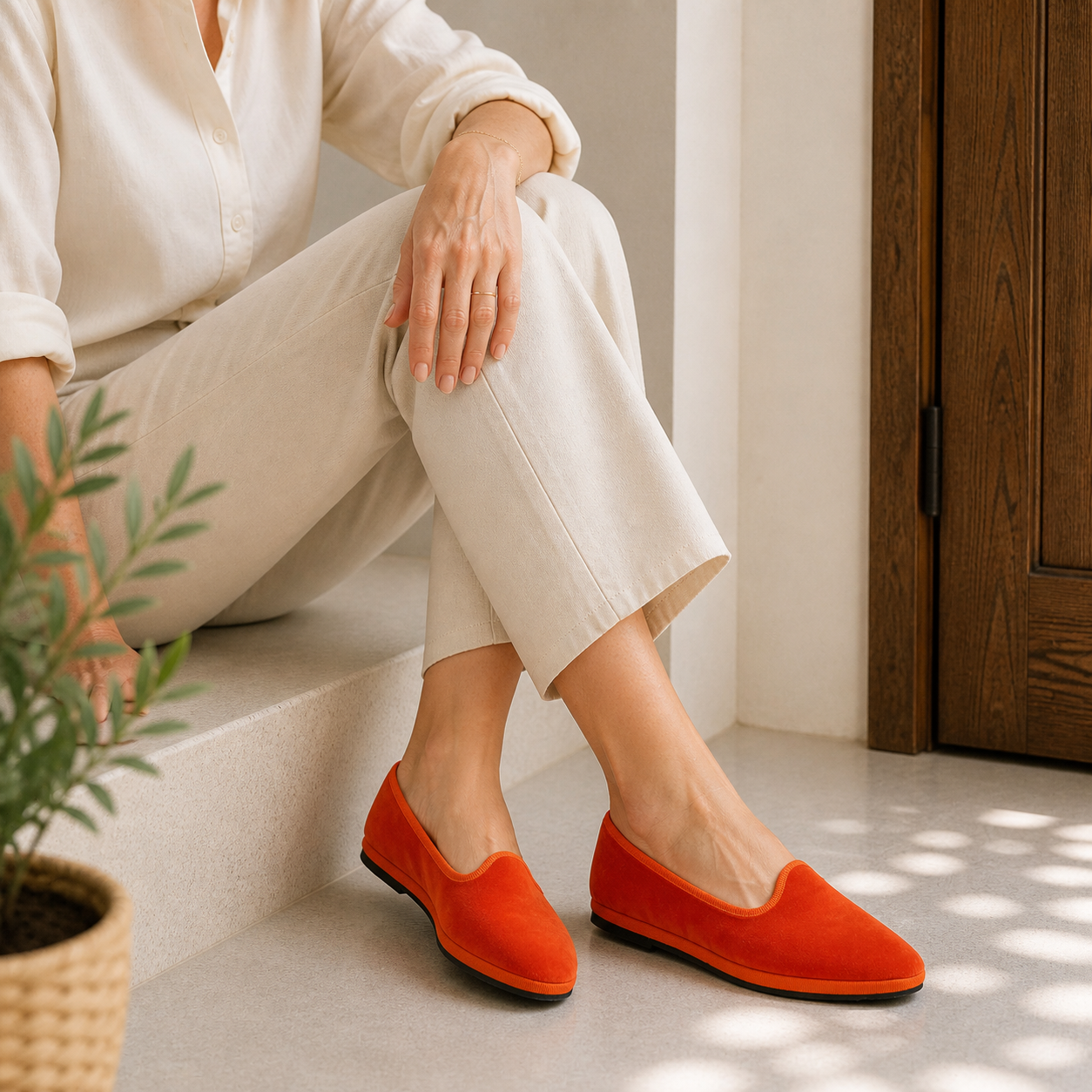 Friulane Classiche Arancio – La Tradizione del Velluto | Pli-Pla - scarpe di qualità venduta a Milano da Pli-Pla