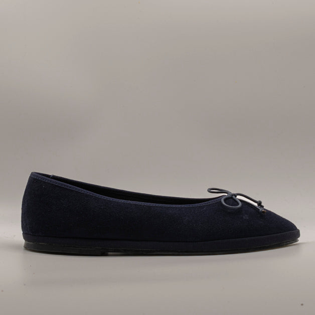 Le Frulline Pli-Pla: l’incontro tra Ballerina e Friulana - camoscio blu - scarpe di qualità venduta a Milano da Pli-Pla