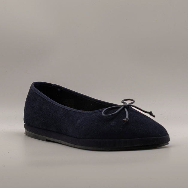 Le Frulline Pli-Pla: l’incontro tra Ballerina e Friulana - camoscio blu - scarpe di qualità venduta a Milano da Pli-Pla