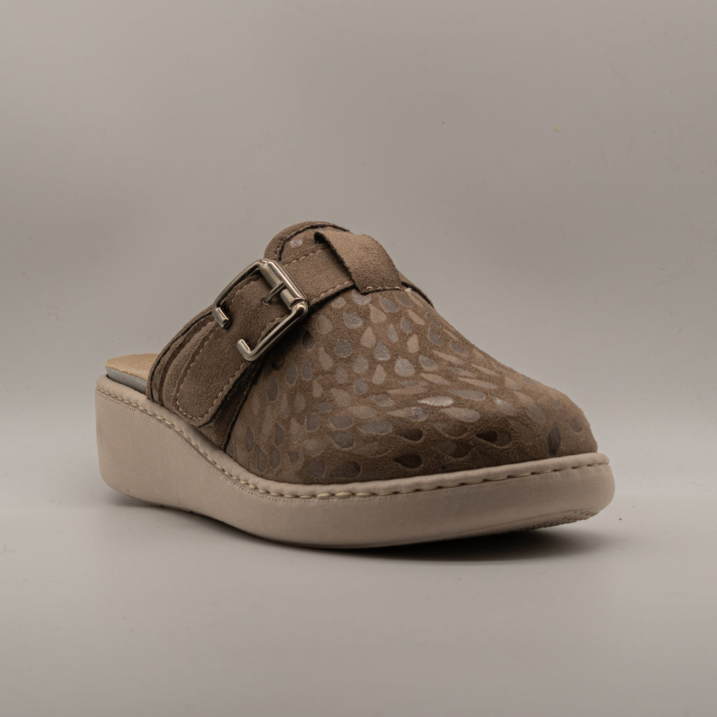 Gio Dreams 62505 – Ciabatte donna con plantare estraibile e fibbia - grigio tortora - scarpe di qualità venduta a Milano da Pli-Pla