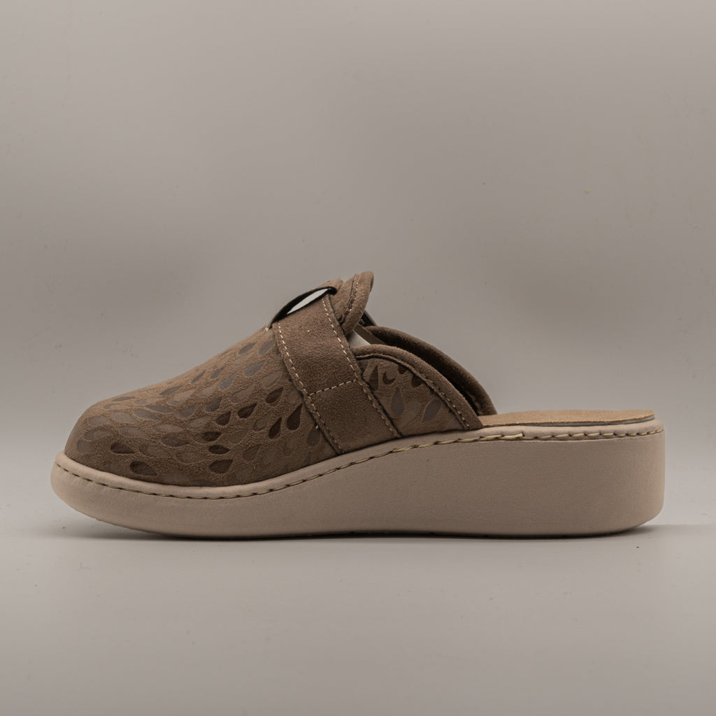 Gio Dreams 62505 – Ciabatte donna con plantare estraibile e fibbia - grigio tortora - scarpe di qualità venduta a Milano da Pli-Pla