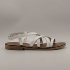 Giò Dreams 41105 – sandalo in pelle stile caliga - bianco - scarpe di qualità venduta a Milano da Pli-Pla