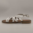 Giò Dreams 41105 – sandalo in pelle stile caliga - bianco - scarpe di qualità venduta a Milano da Pli-Pla