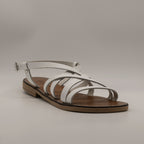 Giò Dreams 41105 – sandalo in pelle stile caliga - bianco - scarpe di qualità venduta a Milano da Pli-Pla