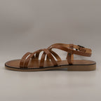 Giò Dreams 41105 – sandalo in pelle stile caliga - cuoio - scarpe di qualità venduta a Milano da Pli-Pla