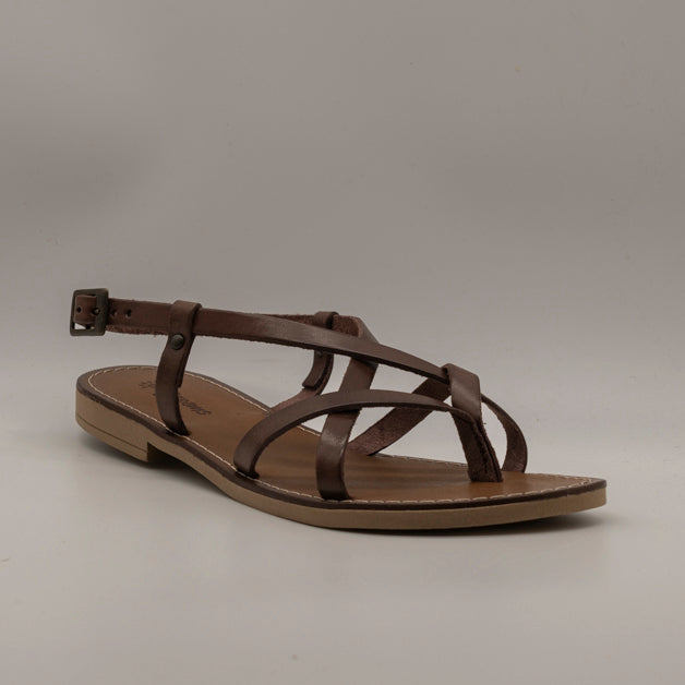 Giò Dreams 41109 – sandalo in pelle stile caliga - testa di moro - scarpe di qualità venduta a Milano da Pli-Pla