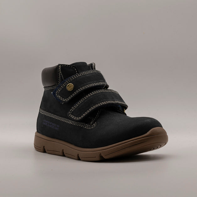 Gioseppo Conklin – Polacchino bambino in pelle con doppio velcro blu - scarpe di qualità venduta a Milano da Pli-Pla