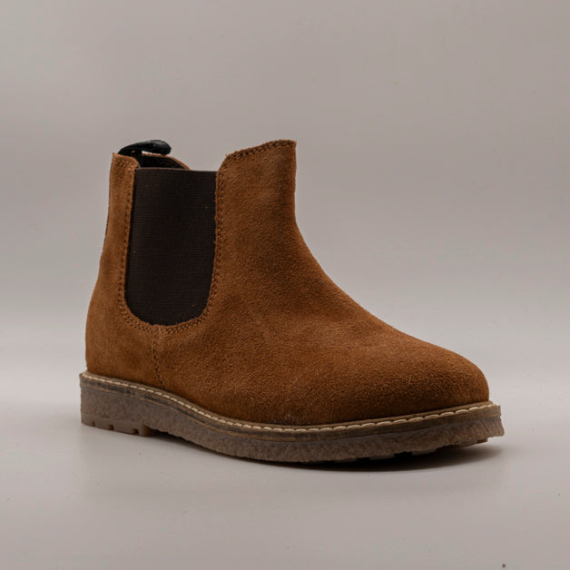Gioseppo Mattsee – Polacchino Chelsea bambino in camoscio con zip blu marrone - scarpe di qualità venduta a Milano da Pli-Pla