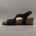 Goldstar GS1394 – sandalo da donna slip-on con fasce elastiche - nero - scarpe di qualità venduta a Milano da Pli-Pla