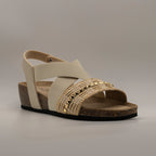 Goldstar GS394E – sandalo da donna slip-on con fasce elastiche - sabbia - scarpe di qualità venduta a Milano da Pli-Pla
