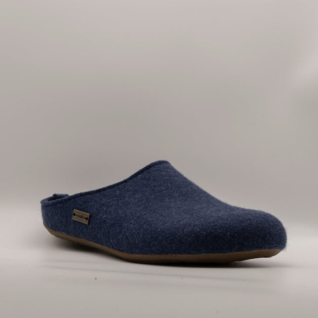 Haflinger pantofole in lana cotta Fundus blu - scarpe di qualità venduta a Milano da Pli-Pla