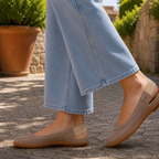 Hello Comfort 9025 – ballerina aperta con cinturino elastico - taupe - scarpe di qualità venduta a Milano da Pli-Pla