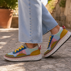 Hello Comfort KA6011 Sneakers multicolor in pelle e microfibra Carnaviva - scarpe di qualità venduta a Milano da Pli-Pla