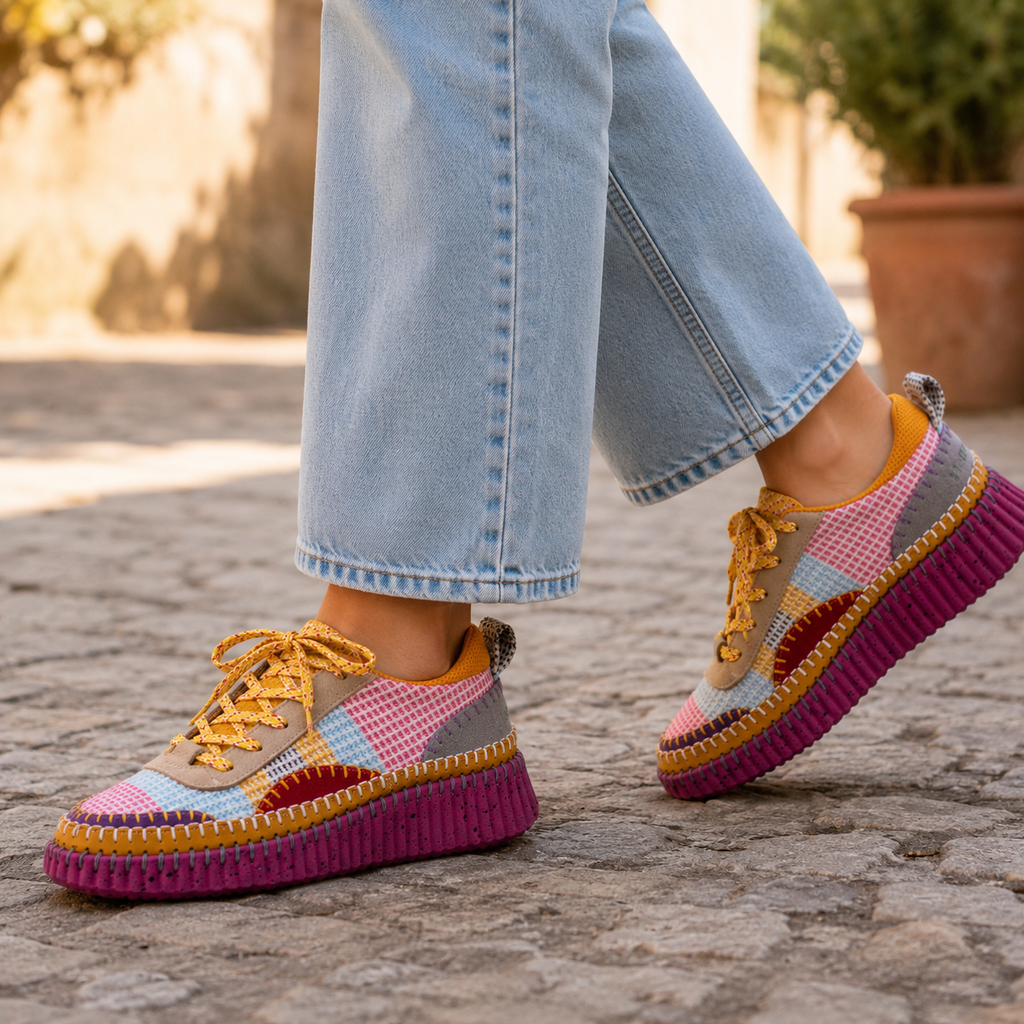 Hello Comfort KA6011 Sneakers multicolor in pelle e microfibra Jelly - scarpe di qualità venduta a Milano da Pli-Pla