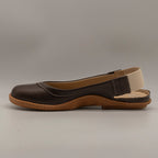 Hello Comfort 9025 – ballerina aperta con cinturino elastico - dark brown - scarpe di qualità venduta a Milano da Pli-Pla