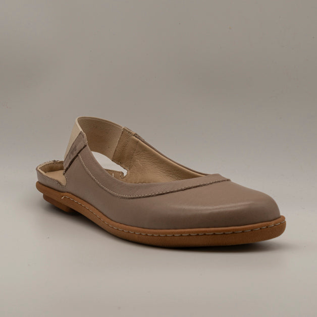 Hello Comfort 9025 – ballerina aperta con cinturino elastico - taupe - scarpe di qualità venduta a Milano da Pli-Pla