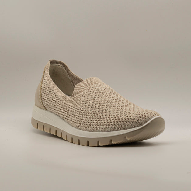 IGI&CO 1150033 Slip-On Donna in Tessuto Elastico Crema - scarpe di qualità venduta a Milano da Pli-Pla