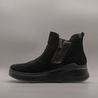 IGI&CO 4655200 Stivaletto Donna in Pelle Scamosciata con Zeppa nero - scarpe di qualità venduta a Milano da Pli-Pla