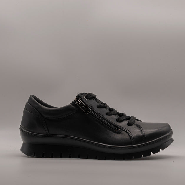 IGI&CO 8658400 Sneaker Donna in Pelle con Zeppa Nera - scarpe di qualità venduta a Milano da Pli-Pla