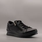 IGI&CO 8658400 Sneaker Donna in Pelle con Zeppa Nera - scarpe di qualità venduta a Milano da Pli-Pla