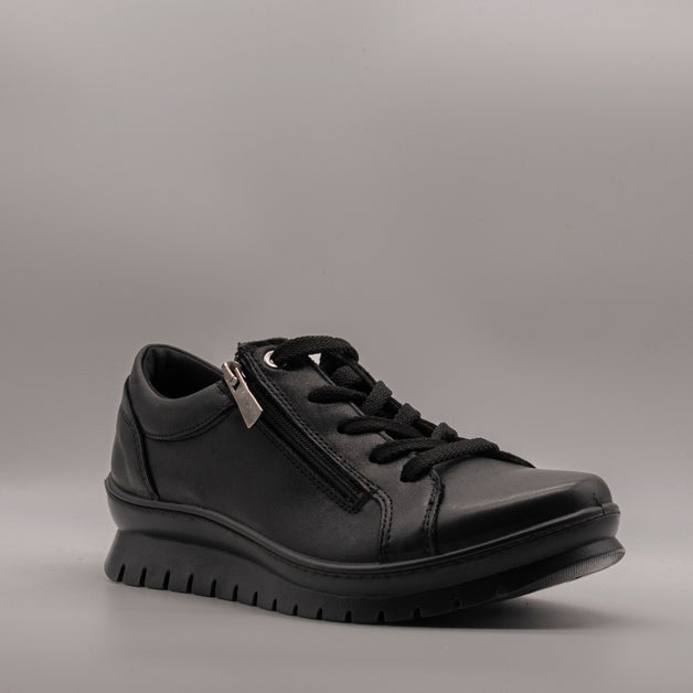IGI&CO 8658400 Sneaker Donna in Pelle con Zeppa Nera - scarpe di qualità venduta a Milano da Pli-Pla