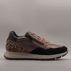 IGI&CO 8674322 Sneaker Donna in Pelle con Inserti Animalier e Bronzo - scarpe di qualità venduta a Milano da Pli-Pla