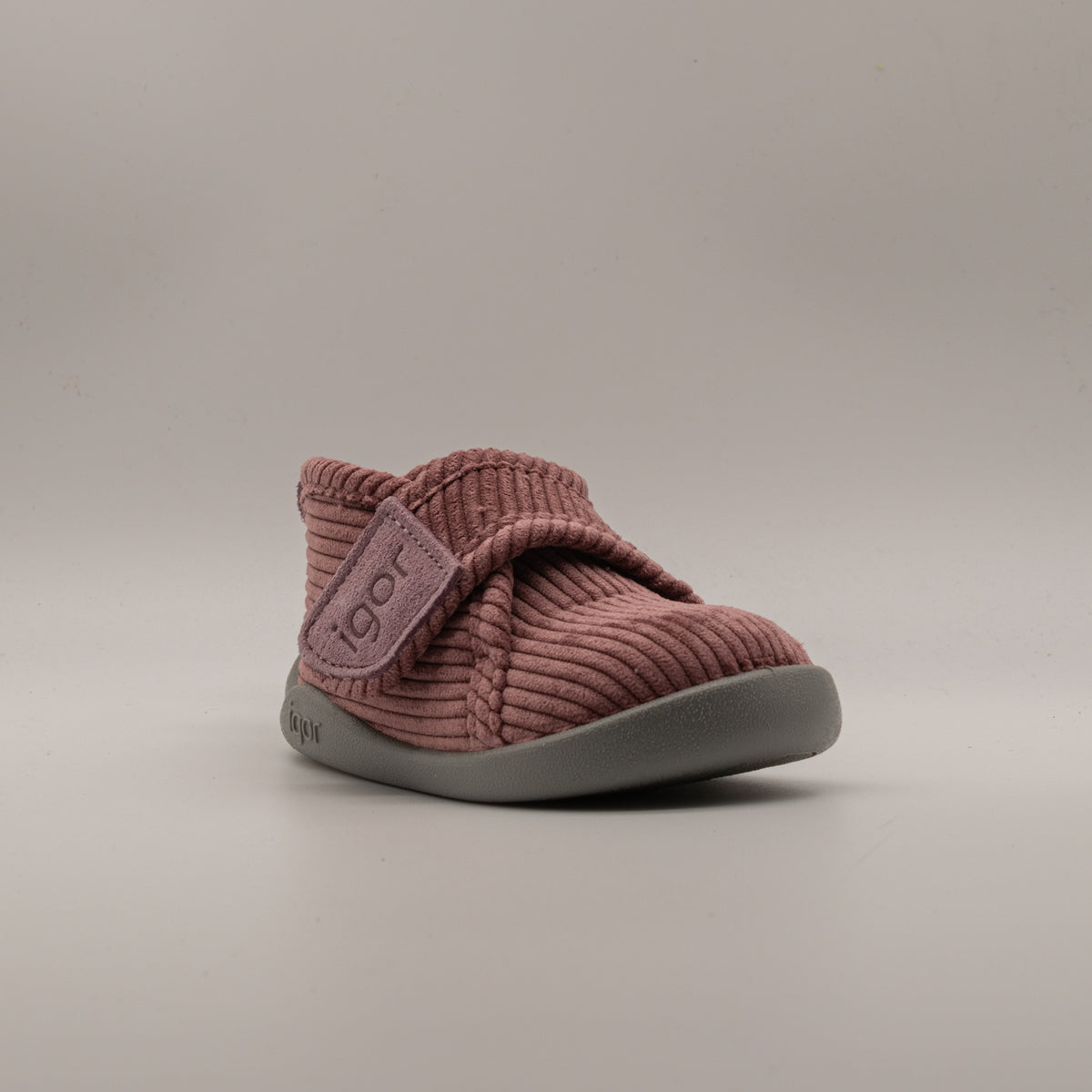 IGOR Homie Pana – Pantofole barefoot bambino in velluto a coste - rosa - scarpe di qualità venduta a Milano da Pli-Pla