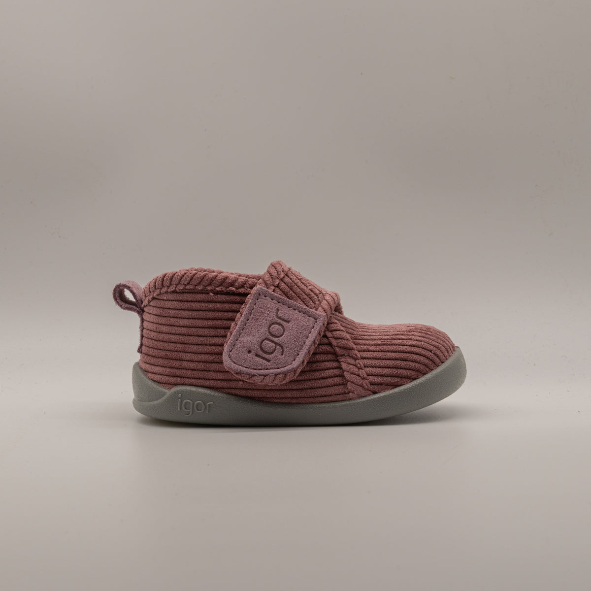 IGOR Homie Pana – Pantofole barefoot bambino in velluto a coste - rosa - scarpe di qualità venduta a Milano da Pli-Pla