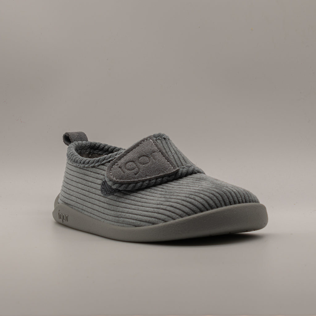 IGOR Junior Pana – Pantofole barefoot bambino in velluto a coste - blu oceano - scarpe di qualità venduta a Milano da Pli-Pla
