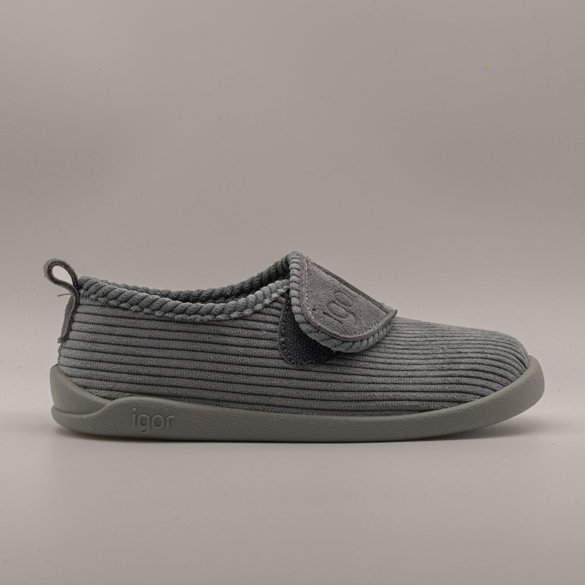 IGOR Junior Pana – Pantofole barefoot bambino in velluto a coste - blu oceano - scarpe di qualità venduta a Milano da Pli-Pla