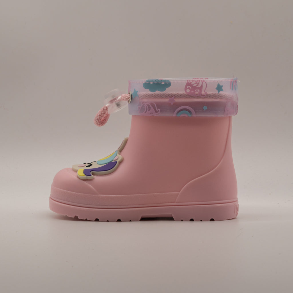 IGOR Mendi Unicornio – Stivaletti da pioggia bambina con coulisse - rosa con unicorno - scarpe di qualità venduta a Milano da Pli-Pla