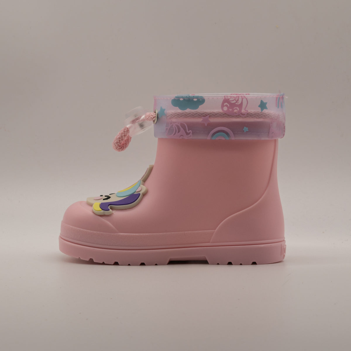 IGOR Mendi Unicornio – Stivaletti da pioggia bambina con coulisse - rosa con unicorno - scarpe di qualità venduta a Milano da Pli-Pla