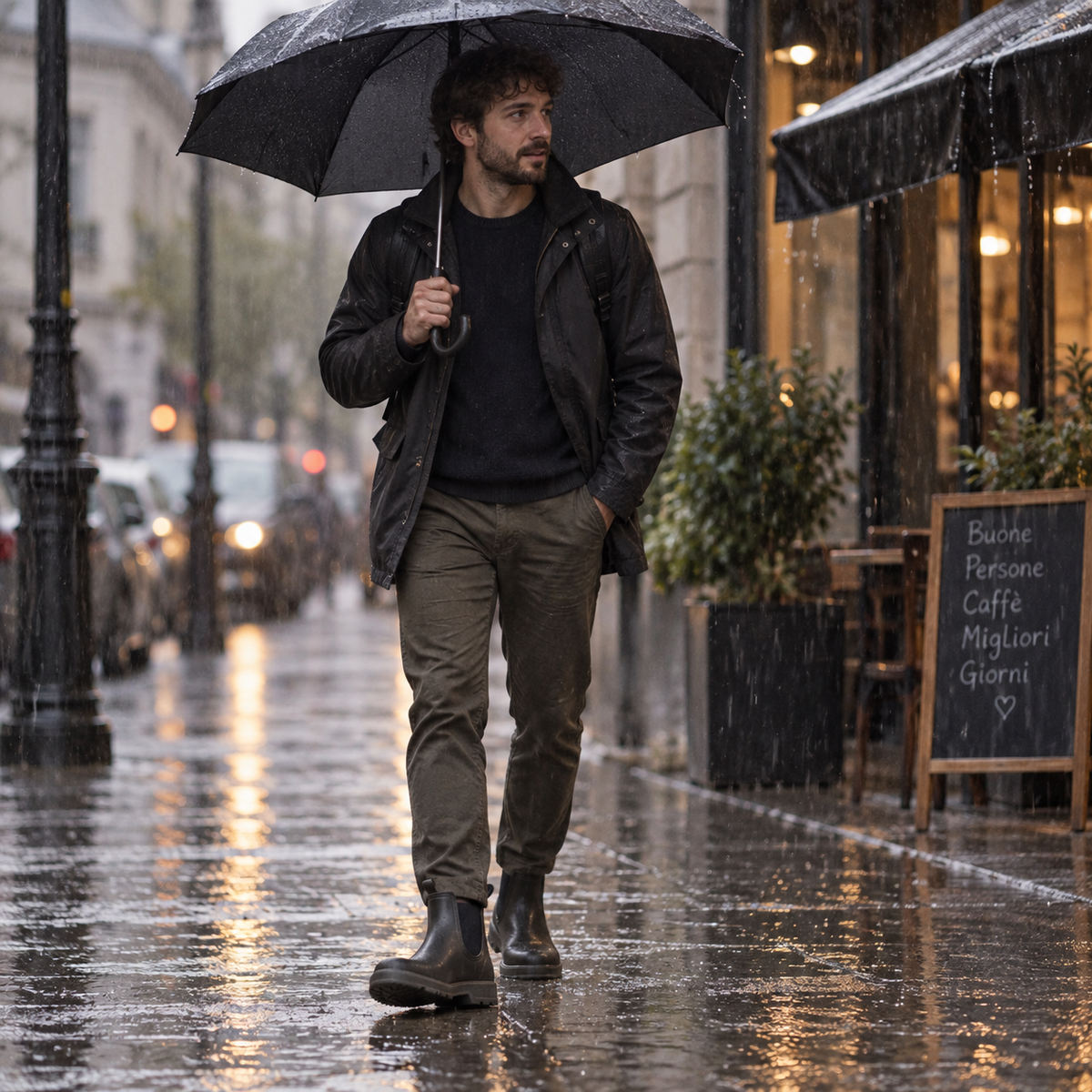 IGOR Oscar – Stivaletti da pioggia uomo stile Chelsea - marrone - scarpe di qualità venduta a Milano da Pli-Pla