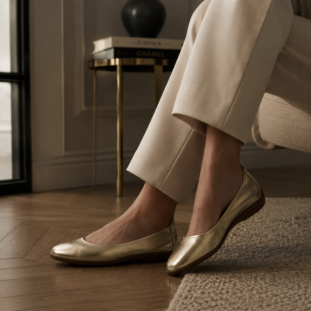Josef Seibel 74801 Fenja Ballerina Donna Comfort in Pelle Oro - scarpe di qualità venduta a Milano da Pli-Pla