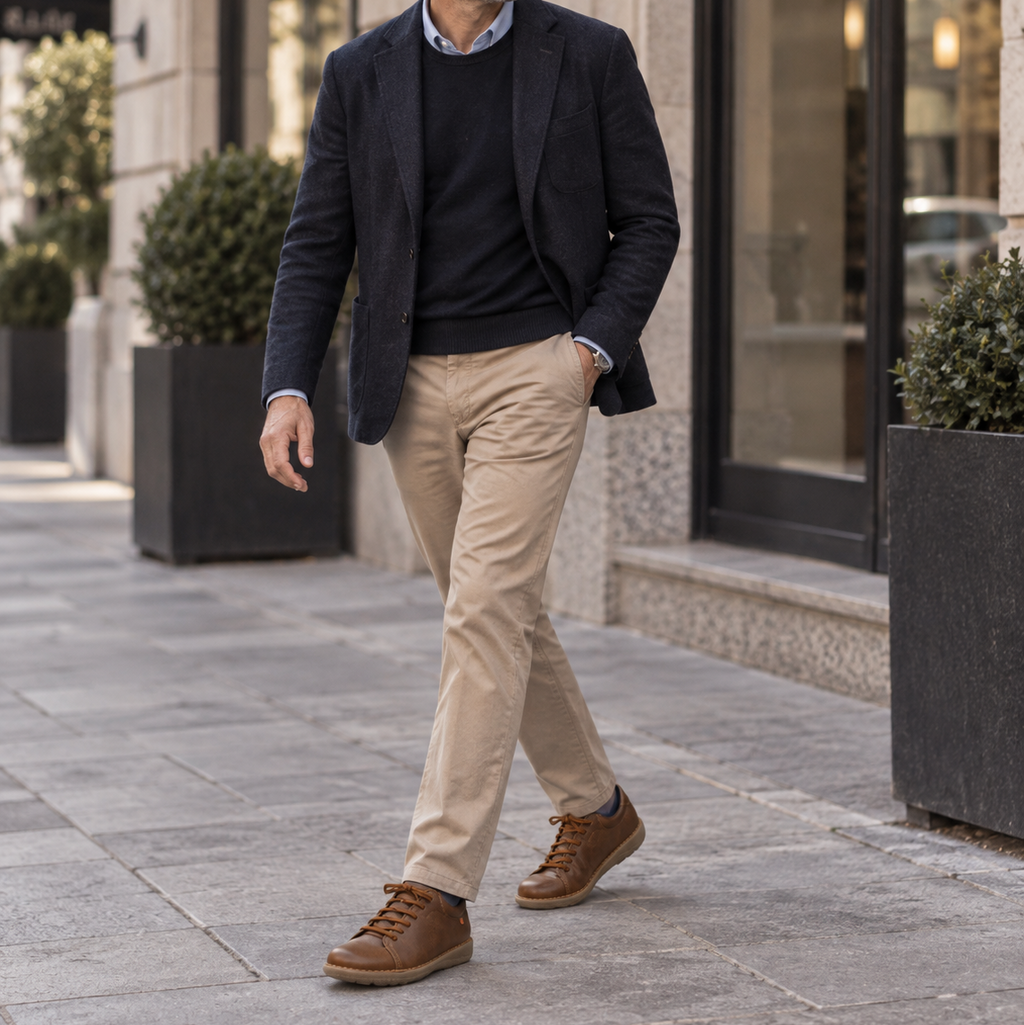 Jungla 6606 – Scarpe uomo in pelle con lacci elastici - marrone chestnut - scarpe di qualità venduta a Milano da Pli-Pla
